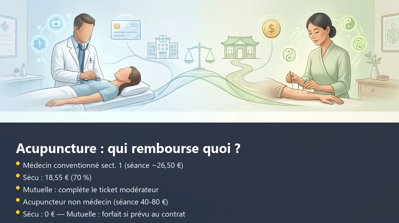 Comparaison de la prise en charge d'une séance d'acupuncture entre médecin conventionné et acupuncteur indépendant